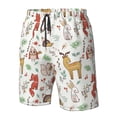 thumbnail image 4 of Balery Cute Little Animals Traje de Baño Estilo Hawaiano para Hombre, Shorts de Secado Rápido con Bolsillos-Small, 4 of 6