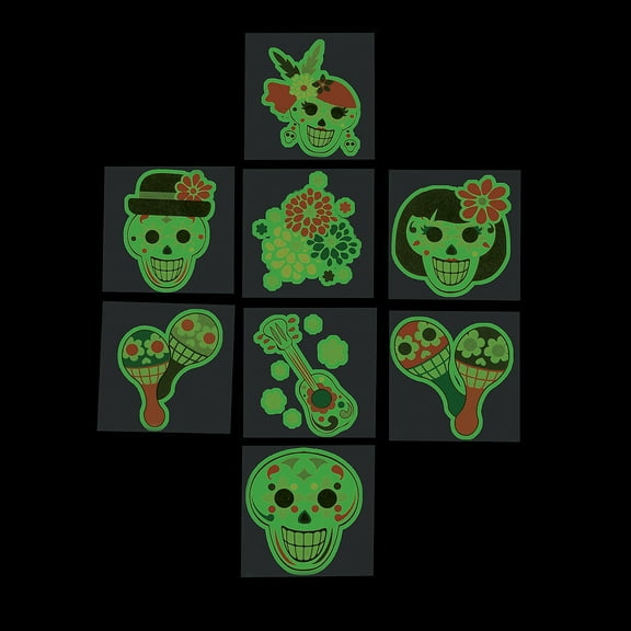 Gid Day Of The Dead Tattoos - Apparel Accessories - 72 Pieces