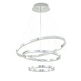 thumbnail image 2 of Design Living 3-Light Chrome LED Dimmable Chandelier With Three Halo Rings, 2 of 6