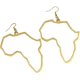 thumbnail image 1 of Pendientes colgantes con diseño minimalista de mapa de África dorado de moda para niñas y mujeres, 1 of 5