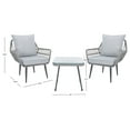 thumbnail image 5 of SAFAVIEH Londyn Outdoor Patio 3 Piece Lounge Set, Grey, 5 of 11