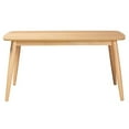 thumbnail image 2 of Baxton Studio Flora Mid-Century Modern Natural Oak Finished Wood Dining Table, 2 of 9