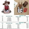 thumbnail image 3 of Fortune 3-24M Baby Boy Clothes Kids Cowboy Romper Scarf Hat Outfit Set, 3 of 6