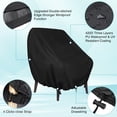 thumbnail image 4 of YEERSWAG Patio Chair Covers 2 Pack, Waterproof Outdoor Chair Protectors 35"x38"x29", Heavy Duty 420D Oxford Fabric with Drawstring & Buckles, Fits Balcony Chairs Stackable Chairs Acapulco Chairs, 4 of 8