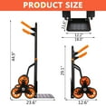 thumbnail image 7 of CuisinSmart Stair Climbing Hand Truck Heavy Duty Folding Dolly Cart with 6 Wheels for Warehouse Shopping 400 lbs Capacity, 7 of 7