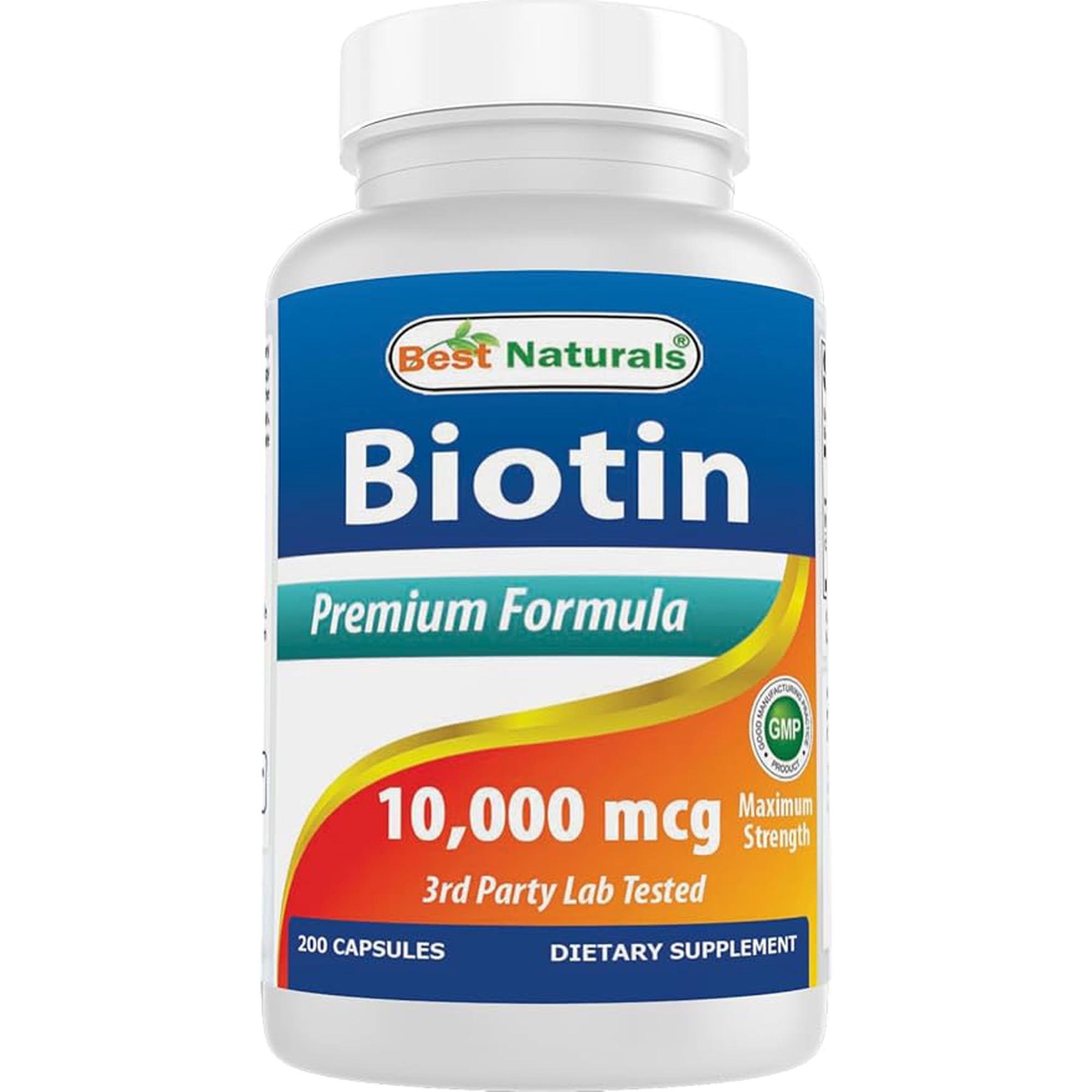 Best Naturals Extra Strength Biotin Keratin Supplement, 10000 mcg, 200 Capsules