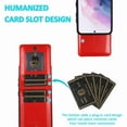 thumbnail image 3 of Dteck Back Wallet Phone Case for Samsung Galaxy S21 Plus 4G 5G with ID & Credit Card Holder Slots Pockets Wallet Back Cover Stand Flip Folio Leather Cell Cases Women Men, Red, 3 of 8