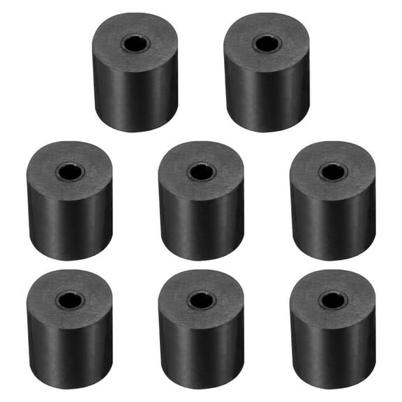 Uxcell 1" OD 0.1" ID Count Sink Hole Rubber Anti Vibration Foot Pad Bumper 8Pcs, Black
