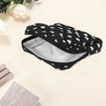 thumbnail image 3 of Unique Bargains 1 Pc Lady Portable Square Lipstick Bag for Travel Black White Polyester, 3 of 6