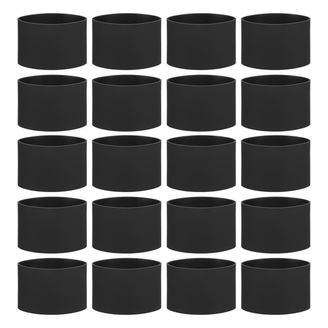 20Pcs Silicone Rubber Bands Non-slip 3.39 Inch for Art, Black