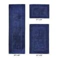 thumbnail image 2 of Better Trends Luxury Bathroom Rug 3 Piece Set 100% Cotton Tufted Bath Rug Water Absorbent, Reversible Machine Washable Bathmat Decor, Laundry Room Navy Lux Collection, 2 of 4