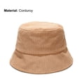 thumbnail image 6 of Visland Bucket Hat Wide Brim Stylish Korean Style Casual Corduroy Couple Cap for Daily Wear, 6 of 6