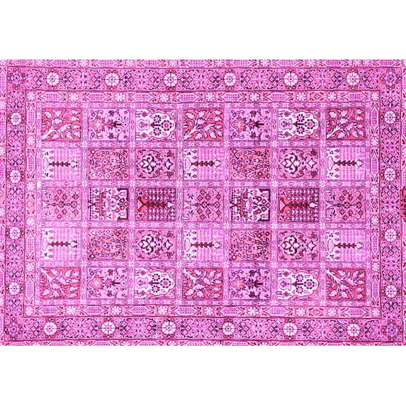 Ahgly Company Indoor Rectangle Persian Pink Traditional Area Rugs, 7' x 9'