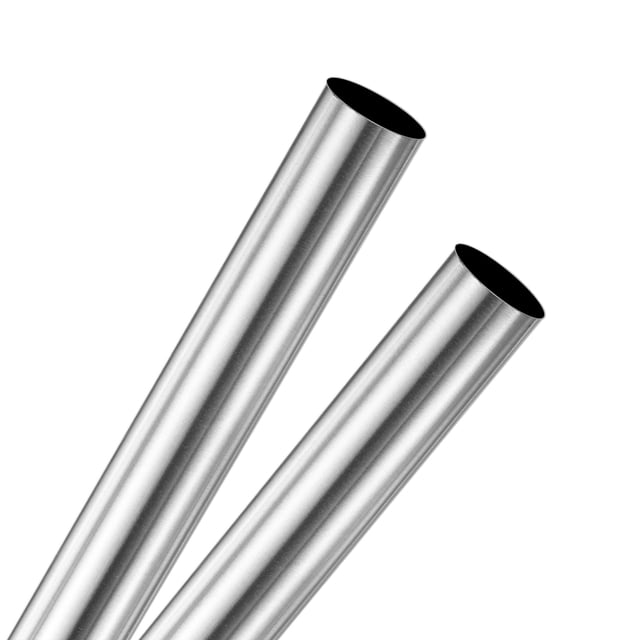 Uxcell 2Pcs Tubería de acero inoxidable 304, 12mm OD 0.3mm de grosor de pared 300mm L Tubería recta para construcción/mecanizado/manualidades, tubo recto de metal