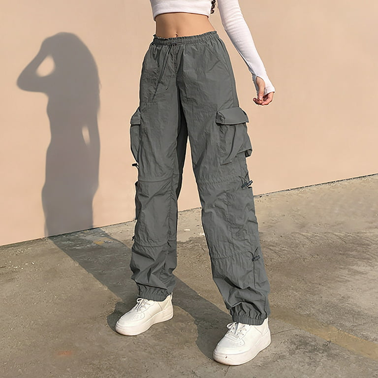Cargo Pants for Women Low Waisted Cute Cute Overalls Trousers Streetwear  Summer Casual Loose Pant with Pockets