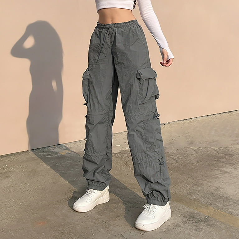 Cargo Pants for Women Low Waisted Cute Cute Overalls Trousers Streetwear  Summer Casual Loose Pant with Pockets