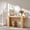Natural Oak, variant on KeyWhat 63" Entryway Console Table, Wooden Modern Sofa Table Behind Couch, Dual-Level Countertop Design for Hallway, Entryway, Living Room, Antique White