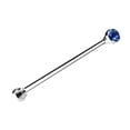 thumbnail image 3 of KLKCMS Men Rhinestone Fashion Collar Clips Tie Collar Bar Pin Blue Crystal, 3 of 8