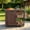 Dark Brown, variant on 40.5‘’ Outdoor Kitchen Island with Stainless Top, Towel and Spice Racks for Patio and Outdoor,