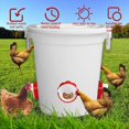 thumbnail image 5 of Alimentador de pollos sin desperdicios, alimentador automático de aves de corral a prueba de lluvia con tapa Kit de alimentación por gravedad 6 puertos -1 cubos de sierra de agujeros, 5 of 5