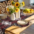 thumbnail image 4 of Red Black Round 15 Inch Placemats Set of 6, Southwest Geometric Aztec Farmhouse Tribal HeatResistant Non Slip Place Mats for Dining Table, Wipeable Braided Kitchen Table Mats for Housewarming, 4 of 9