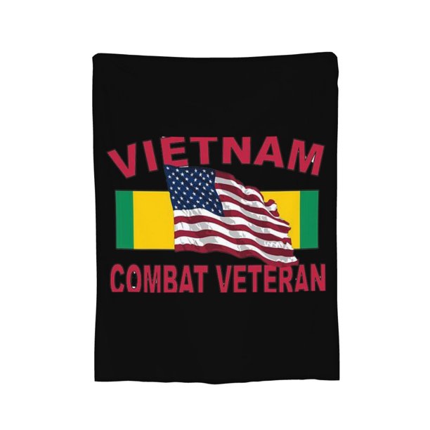Manta de franela de veterano de guerra de Vietnam, elegante edredón para una siesta, edredón de invierno para las cuatro estaciones, antimicrobiano, con control de olores, ligero y antiestático,