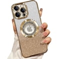 thumbnail image 1 of Funda magnética con MagSafe para iPhone 13 Pro Max, protección completa, delgada, a prueba de golpes, antiarañazos, con purpurina y protector de lente de cámara, con logotipo visible y red antipolvo, 1 of 7