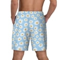 thumbnail image 4 of Uemuo Floral Daisy Pattern Mens Swim Trunks Quick Dry Board Shorts with Mesh Lining, Stretch Beach Shorts Quick Dry No-Chafing Board Shorts-3X-Large, 4 of 9