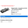 thumbnail image 2 of Tailgate Handle - Compatible with 2004 - 2012 Chevy Colorado 2005 2006 2007 2008 2009 2010 2011, 2 of 2