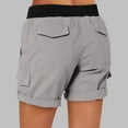 thumbnail image 4 of ZyeKqe Cargo Shorts for Women Drawstring High Waisted Outdoor Hiking Shorts Rolled up Casual Summer Shorts, 4 of 5