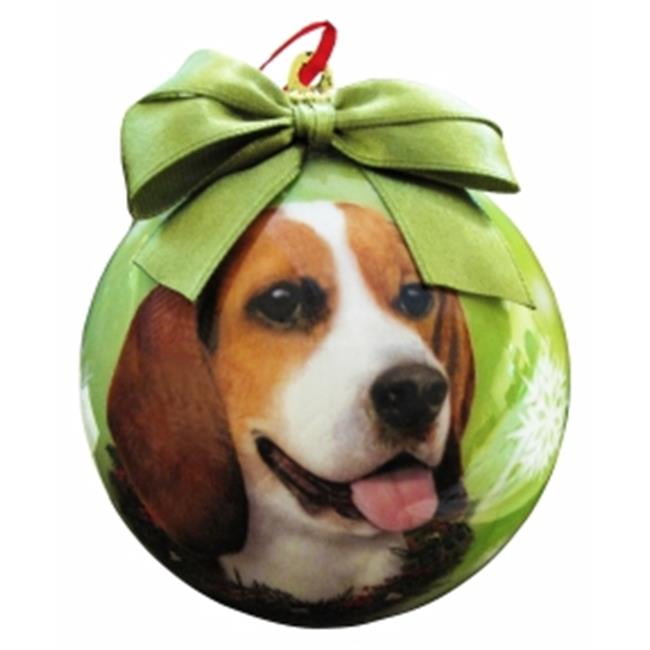 BALL HAND MADE BEAGLE GLASS CHRISTMAS ORNAMENT