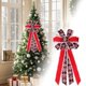 thumbnail image 2 of Lazo festivo de Navidad/invierno para coronas: material de poliéster/alambre, duradero, flexible, reutilizable, perfecto para coronas, repisas, puertas, bodas, 2 of 4