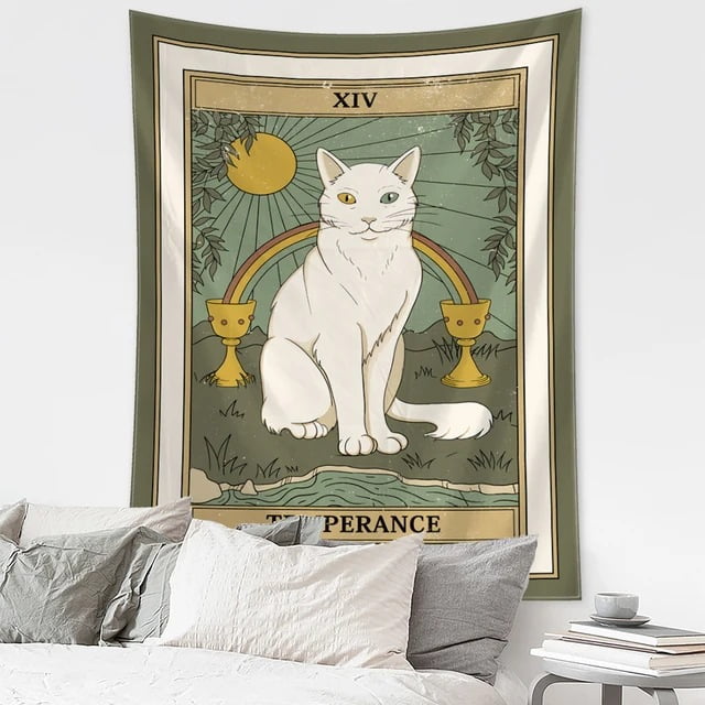 Tapiz para colgar en la pared, tarot, diseño de carta de templanza, 150 x 130 cm