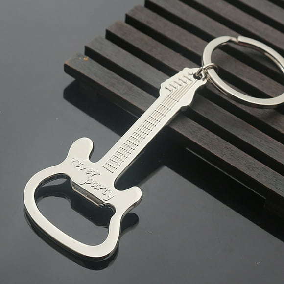 RXIRUCGD Home Kitchen Gadgets Pocket Small Metal Alloy Beer Bottle Opener Tool Guitar Keyring Keychain Gift