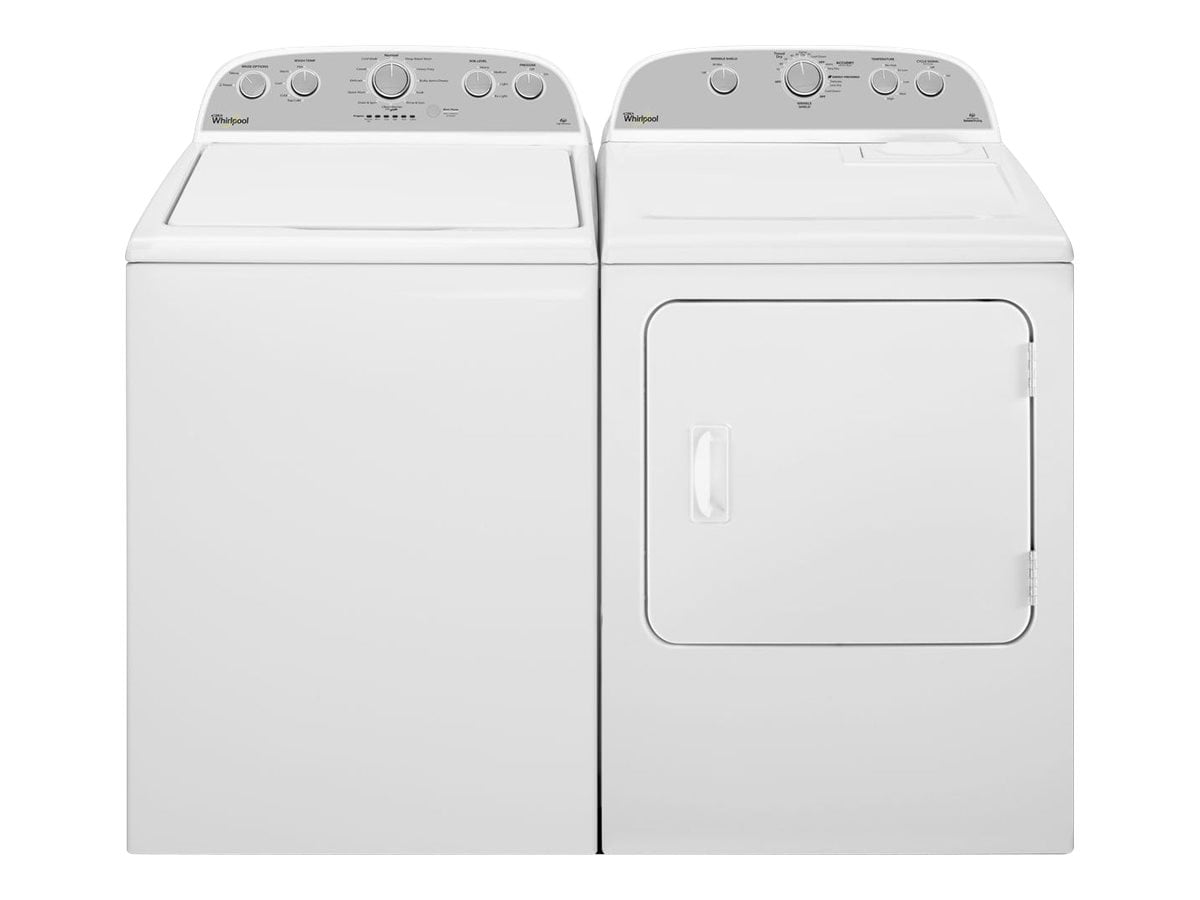 Whirlpool WGD4985EW 5.9 cu. ft. Top Load Gas Dryer with Flat Back Design, Furniture and ApplianceMart