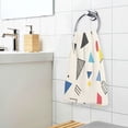 thumbnail image 3 of Yayeee 100% Cotton Hand Towels for Bathroom 16" x 28" Soft Absorbent Kitchen Towel, Retro Triangles, 3 of 7