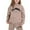 Khaki, variant on Stylish Girls Hooded Sweatshirt Set, Trendy Printed Pullover Outfit for Ages 1-9, Casual Winter Wear with Easy Care, Los Angeles Graphic