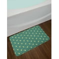 thumbnail image 2 of Alcohol Bath Mat, Vintage Pattern with Hops in Diagonal Order Organic Brewery Theme, Plush Bathroom Decor Mat with Non Slip Backing, 29.5" X 17.5", Khaki and Teal, by Ambesonne, 2 of 2