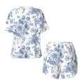 thumbnail image 5 of Naloa Rose Flowers Women's Short-Sleeved Pajama Set, Loungewear, Summer pajamas, Breathable Cozy - 4X-Large, 5 of 9