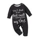 thumbnail image 5 of Body de bebé para niño, mono con estampado de letras, ropa infantil encantadora, mono para recién nacido 1 a 3 meses, 5 of 9