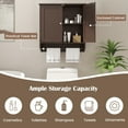 thumbnail image 5 of Giantex  Bathroom Cabinet Wall Mounted, Over The Toilet Storage Cabinet, Medicine Cabinet w/Towel Bar, Brown, 5 of 7