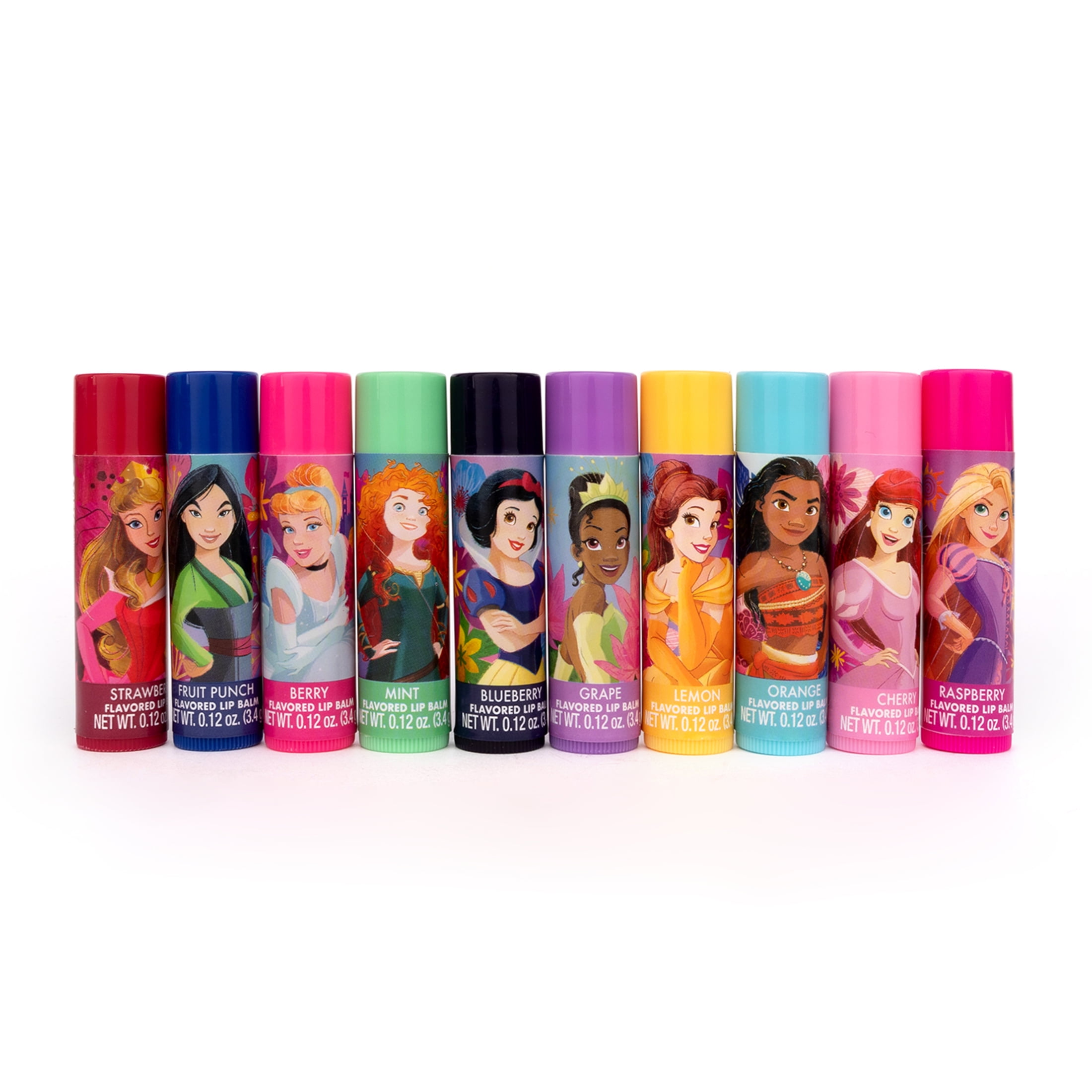 Disney Princess 10 Pack Assorted Lip Balm, 1.2 oz