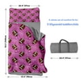 thumbnail image 6 of Kainsy Custom Toddler Nap Mat for Daycare Sleeping Bag for Girls, Kids Nap Mats with Pillow Blanket for Preschool Kindergarten, Personalized Name Easy Carry Nap Sack Pink Football, 6 of 9