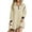 Beige, variant on Long Sleeved Women Patchwork Quarter Zipper Loose Ruffle Sweatshirt Dress