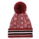 thumbnail image 1 of Gorro de lana para hombre y mujer, gorro de punto con diseño de patchwork y mezcla de lana, gorro cálido con diseño geométrico de diamantes, 1 of 5