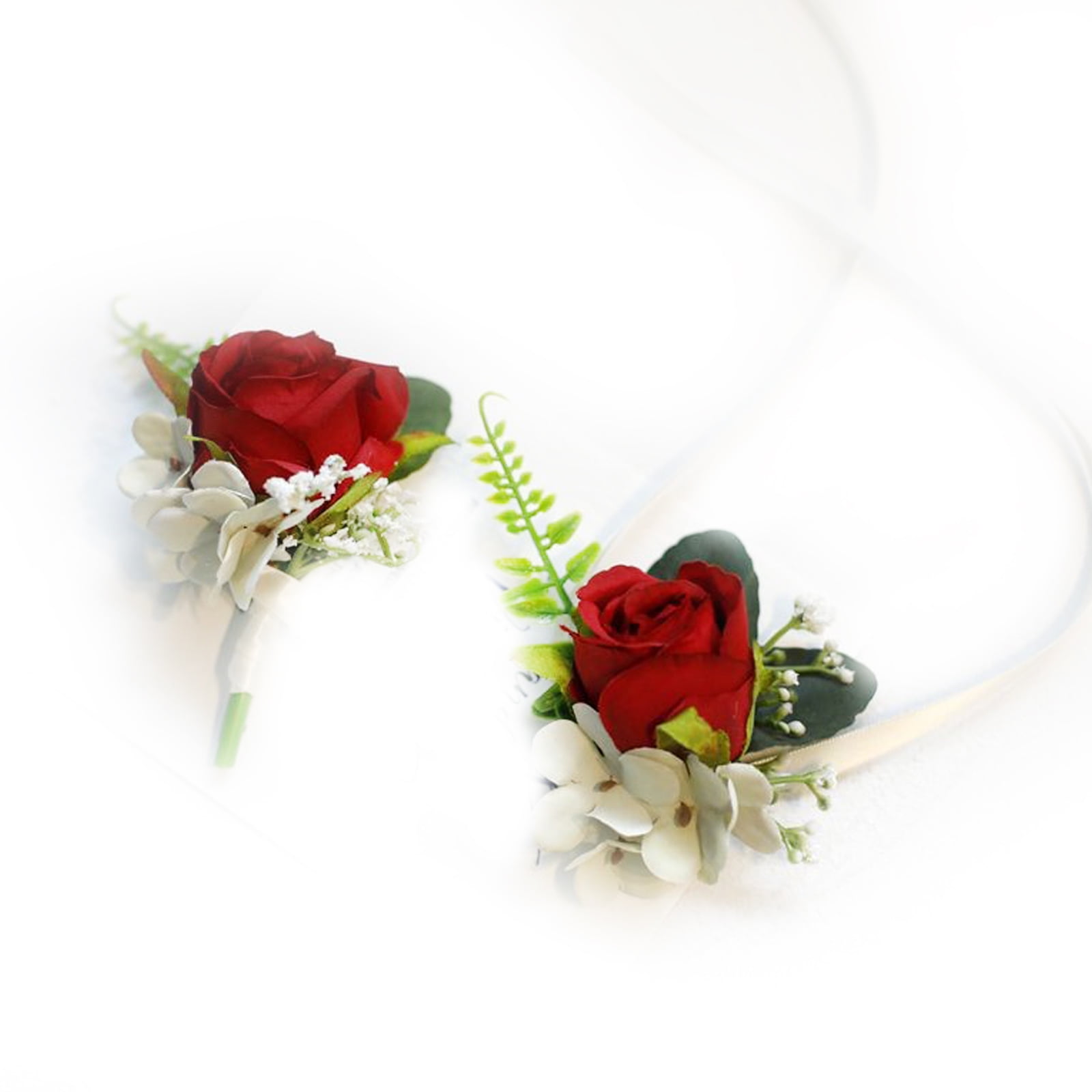 Wrist Corsage and Boutonniere set,handmade,Wedding,Party,Dancing 