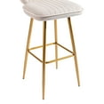thumbnail image 7 of Accent Chair Velvet Upholstered Bar Stool Chair with Sturdy Metal Legs and Footrest,Counter Height Chair with Soft Back for Living Room Dining Room Bedroom Office Room， Ivory, 7 of 7