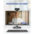 thumbnail image 2 of Webcam with Microphon,HD 1080P USB Webcam for Video Conferencing, Desktop Computer Online HD Webcam with Microphone,Video Calling Conferencing Recording PC Laptop USB Webcams, 2 of 6
