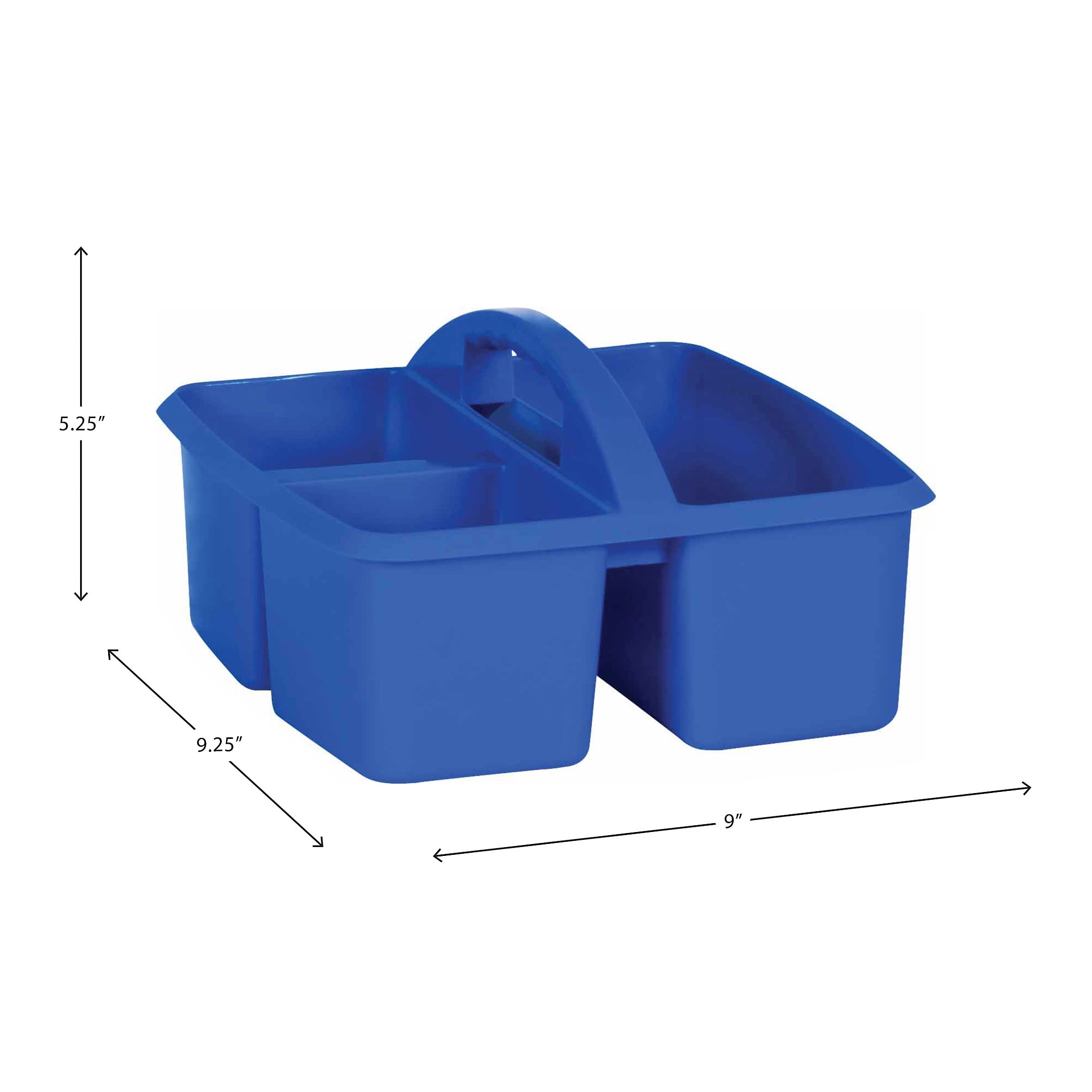 Teacher Created Resources Blue Portable Plastic Storage Caddy 6-Pack for  Classrooms, Kids Room, and Office Organization, 3 Compartment