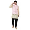 thumbnail image 6 of Sonakshi Fashion Men's Brocade Waistcoat Bandhgala Festive Jacquard Nehru Jacket, 6 of 6